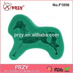 2015 hotsale horse shape fondant cake decor silicone mold