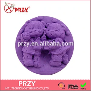 handmade craft bear silicone soap mold
