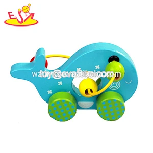 Wholesale preschool entertainment maze car toy cute wooden beads toy for toddlers W11B174
