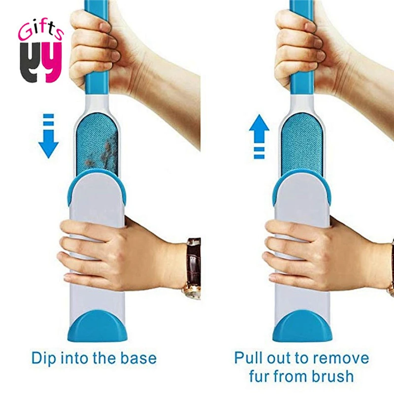 pet hair remover brush withdouble-sided dog cat hair grooming brush