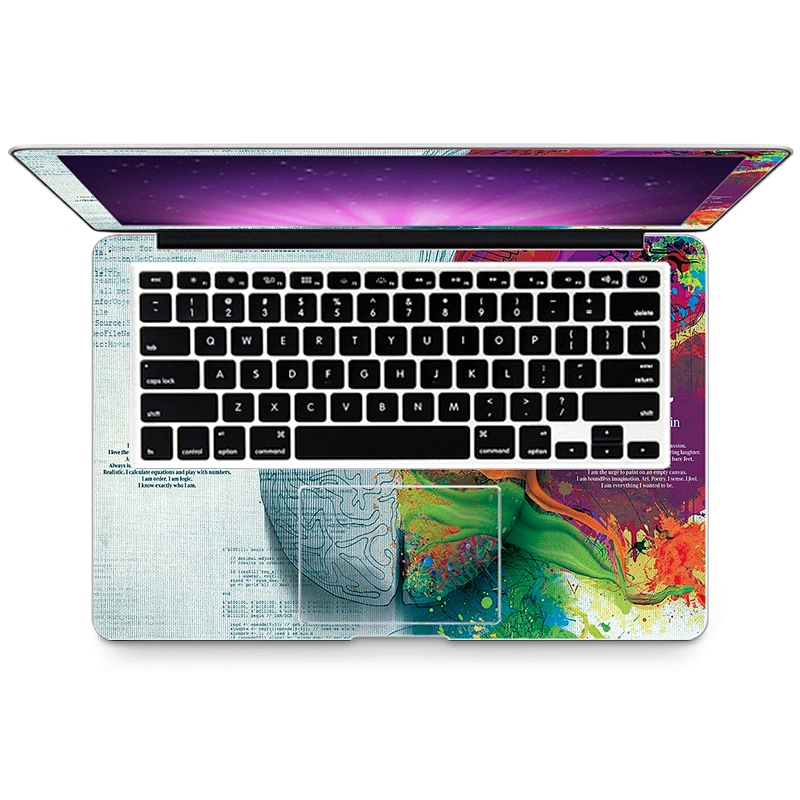 Customized Design die cut sticker skin for macbook pro 13 15 with touch bar