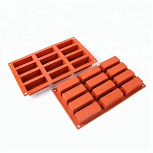 12cavities rectangular Cake Molds Hollow Ice silicone Molds Soap mold