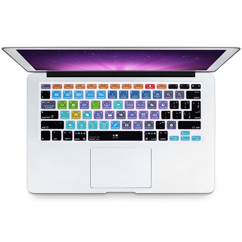 Ultra Thin Laptop Accessories Ableton Live  Russian Hotkeys Silicone Diy Keyboard Skin For Mac Cover