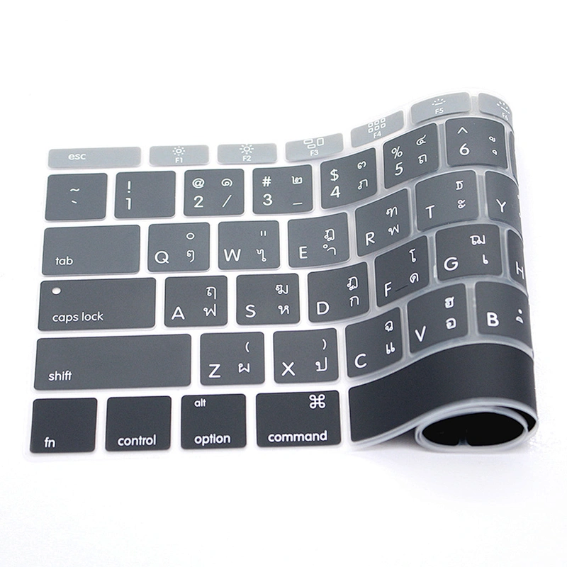 Colorful custom silicone keypad cover for macbook thai keyboard skins for macbook 12 A1543 keyboard protector