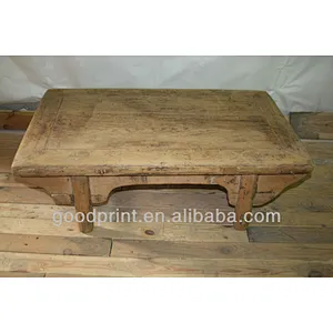 Untreated Wooden Funiture Side Table Vintage Coffee Table Kang Table