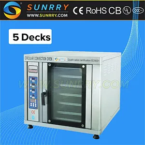 Industrial food production 5 trays hot air automatic bakery bread maker oven machine prices