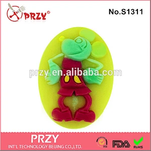 S1311 PRZY eco-friendly mickey handmade silicone soap mold