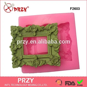 F2613 Framework fondant molds silicone mold frame cake decoration silicone mold