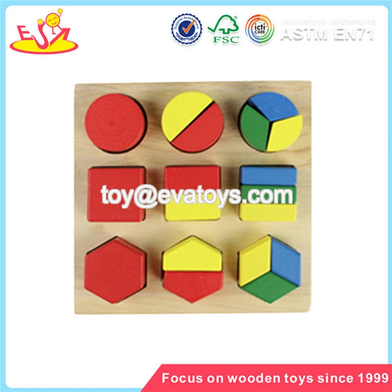 Wholesale new design creative kids wooden magnet jigsaw toy for teaching aid baby W14A091