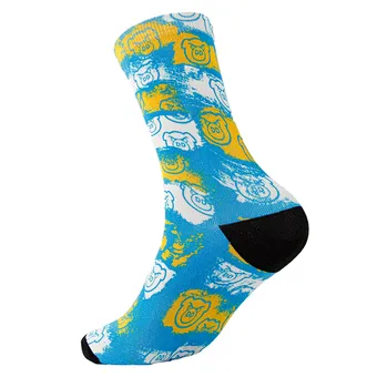 Custom Logo 3D Digital Printed Cotton Fashion Dress Socks Cheap Men Wholesale