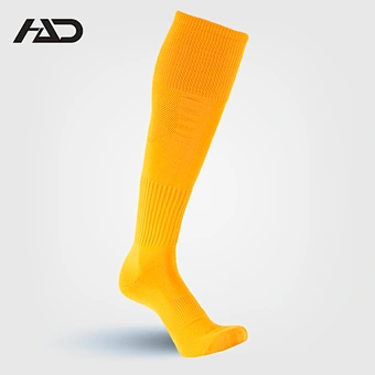 Over Knee High Quality Soccer Football Jacquard  White Black Yellow Green Red Solid Color Long Socks