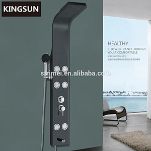 Wall-Mounted Thermostatic LED Massage Steam Shower Control Panel With Light