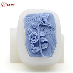 Romantic rose Handmade Soap mold God of Flowers silicone Molds DIY gift Soap mould
