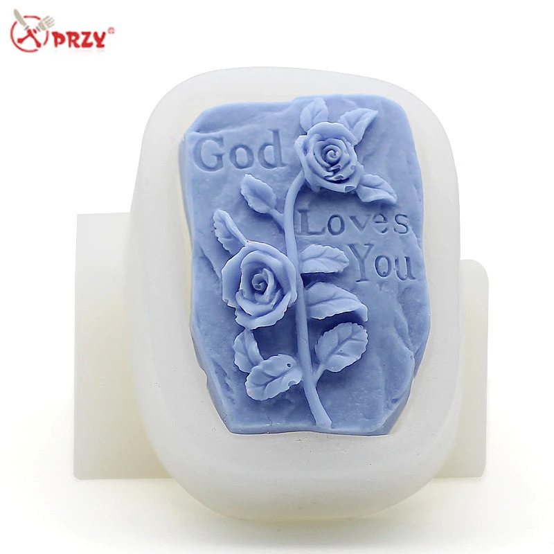 Romantic rose Handmade Soap mold God of Flowers silicone Molds DIY gift Soap mould