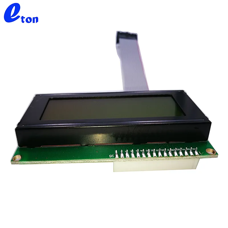 high quality yellow green 2004 20x4  LCD display module with cable