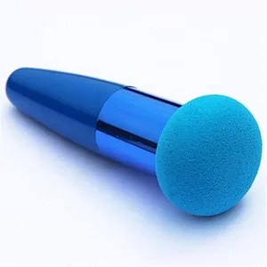 Best selling foundation cosmetic powder puff with metal handle flawless smooth makeup sponge blender