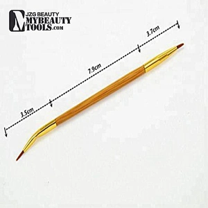 Makeup bent double ended angle lip eyeliner brush