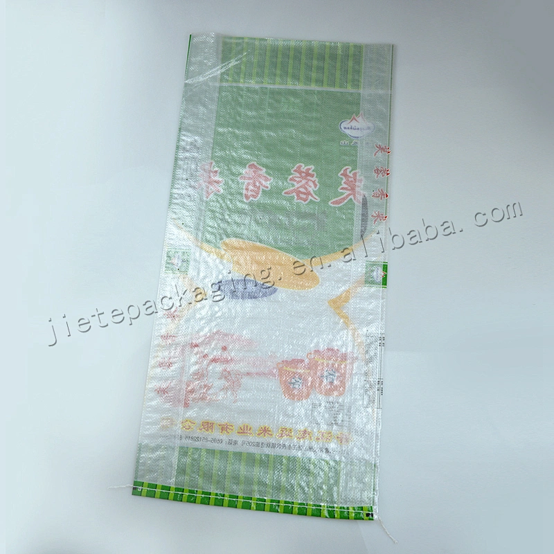 Plastic paddy sack pp woven basmati rice packaging bag 25kg