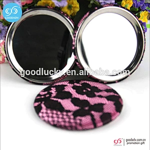 Fashion High Quality mirror tin button/round makeup mirror