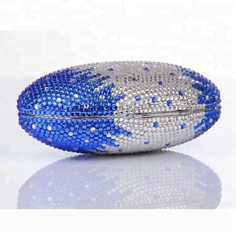 Alibaba china supplier oval shape rhinestone purse wholesale crystal clutch bags