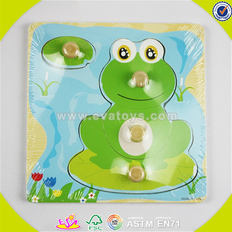 Wholesale top wooden kids snowman jigsaw toy great wooden baby snowman jigsaw toy best gift children puzzle W14A069