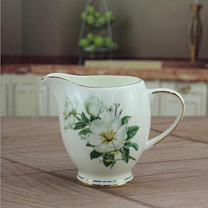 New arrived unbreakable bone china royal ceramic teapot coffee set tea set with gold handle