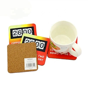 shaped printed MDF cork beer coaster mat