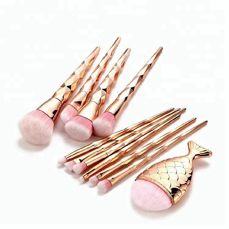 Best Rose Gold Diamond 11pcs Makeup Brush Set