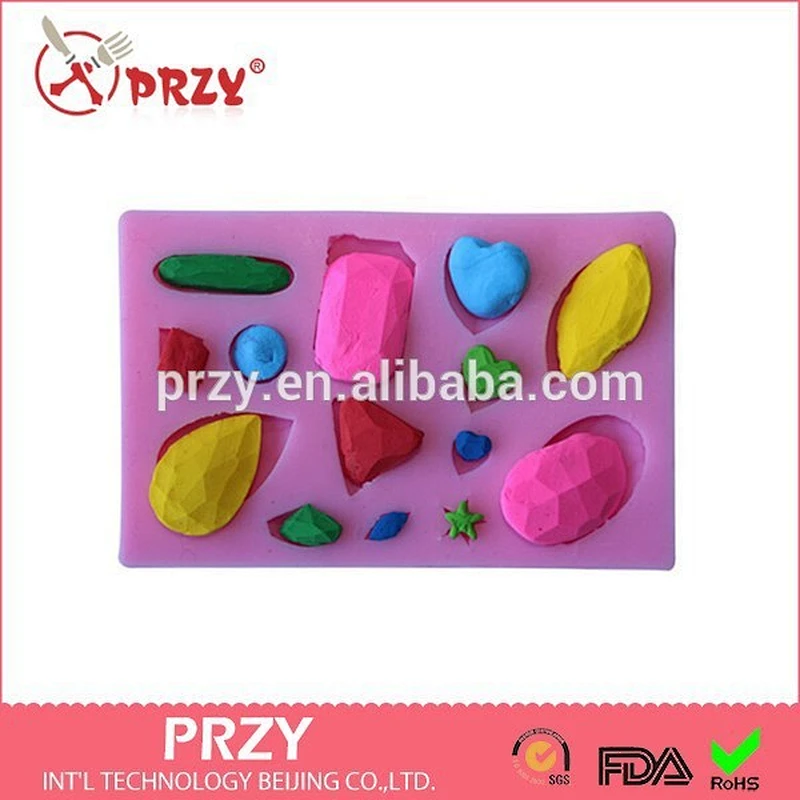 Diamond silicone mold for cake decoration