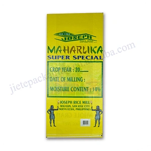 Customized moisture proof bopp laminated and gravure printing white pp woven rice bags Philippines