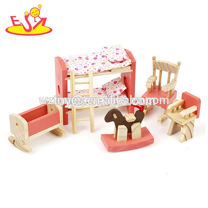 2018 Günstige handgefertigte moderne Puppenmöbel für Kinder 10pcs W06B069