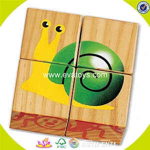wholesale top quality kids wooden cube puzzle hottest children wooden cube puzzle W14F041