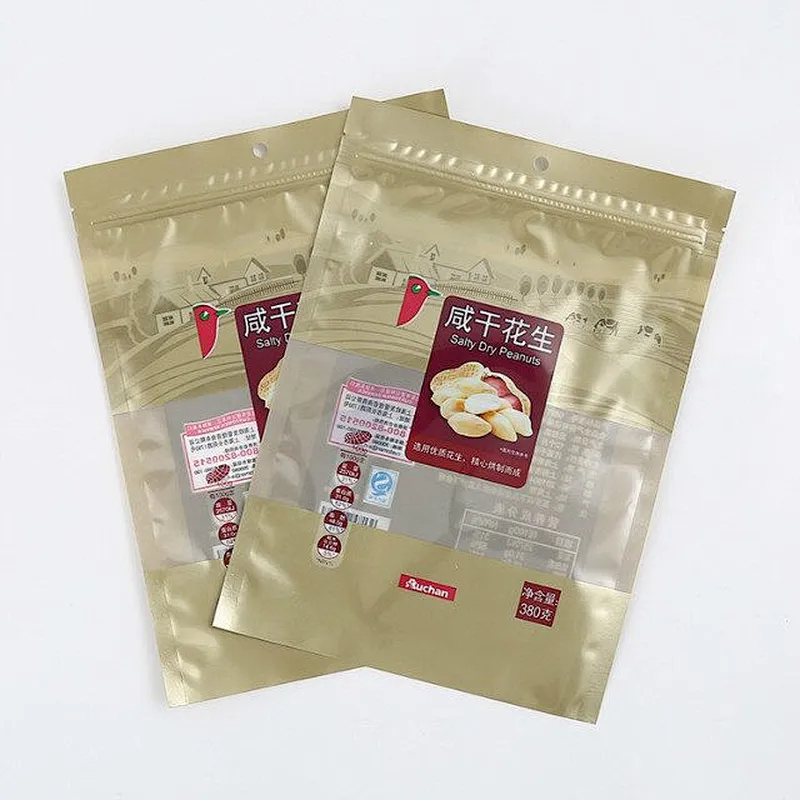 Customized color printing PE bag for goji berries, peanuts, clean bag packaging