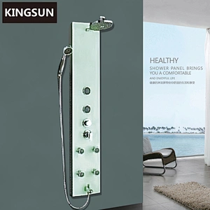 K-6404 Sanitary Ware Tempered Glass Shower Panel Shower Column