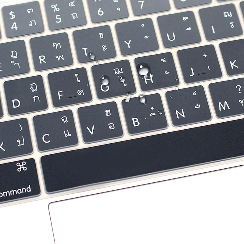 Colorful Wholesale Silicon Soft Cover Keyboard Protector For macbook thai keyboard Laptop For Macbook Pro 13