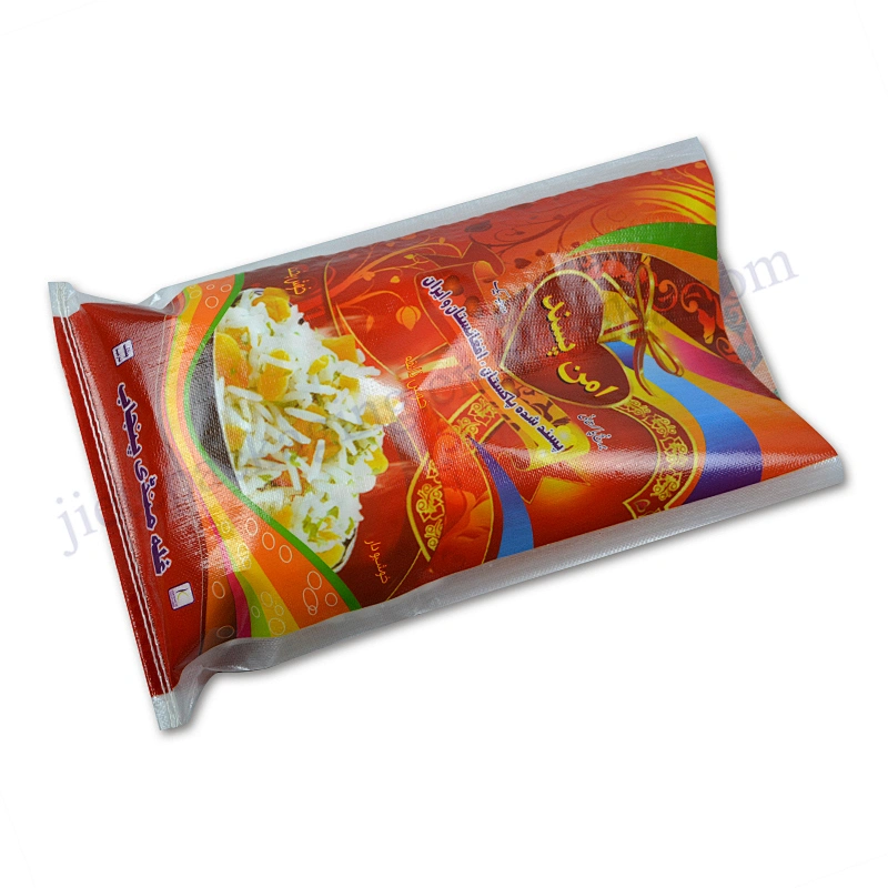 Customized new design printing new material pp woven basmati rice long grain bag
