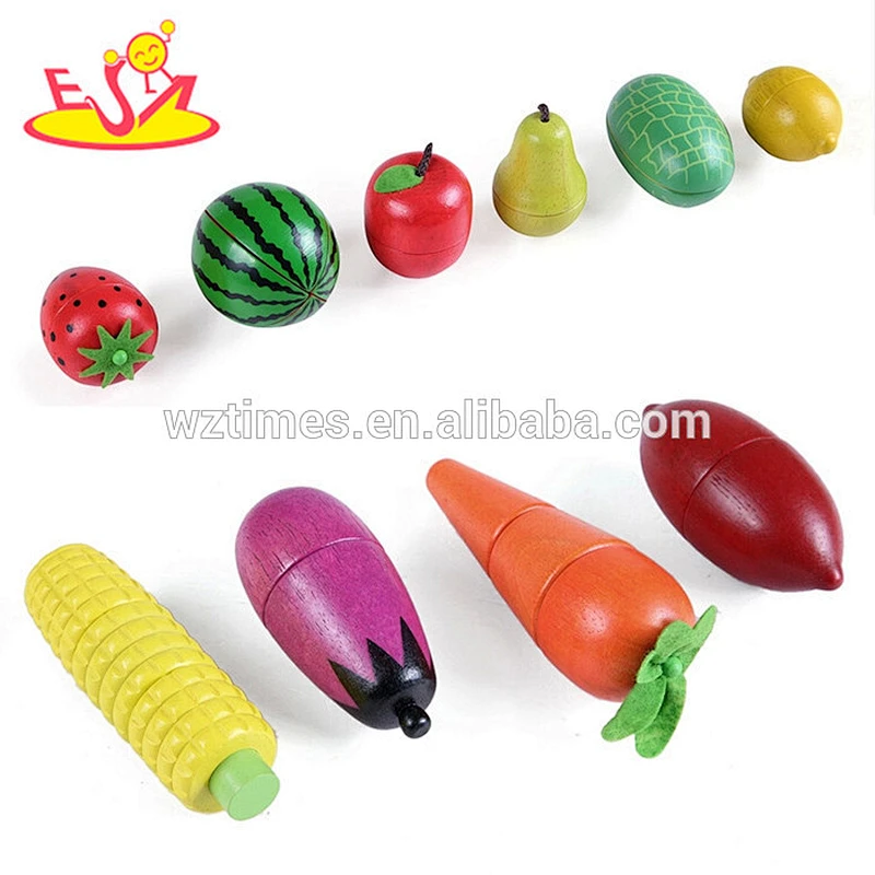 wholesale hot sale wooden fruit vegetable cutting toy for sale W10B142