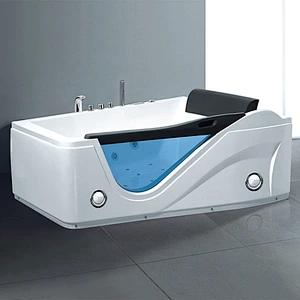 White 1.8M Acrylic Rectangle Freestanding Portable Whirlpool Bathtub
