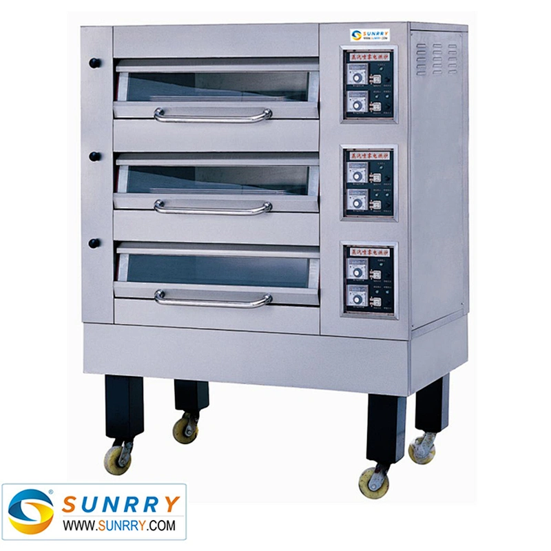 2018 New high efficiency stainless steel 3 deck bakery french bread oven could make of 110v electric stove oven for sale