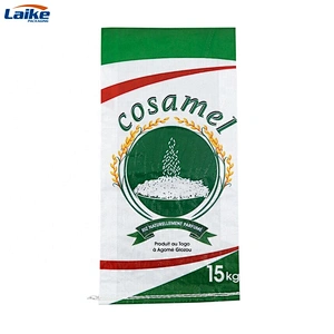 China Factory printing polyethylene rice plastic woven bag of 5kg
