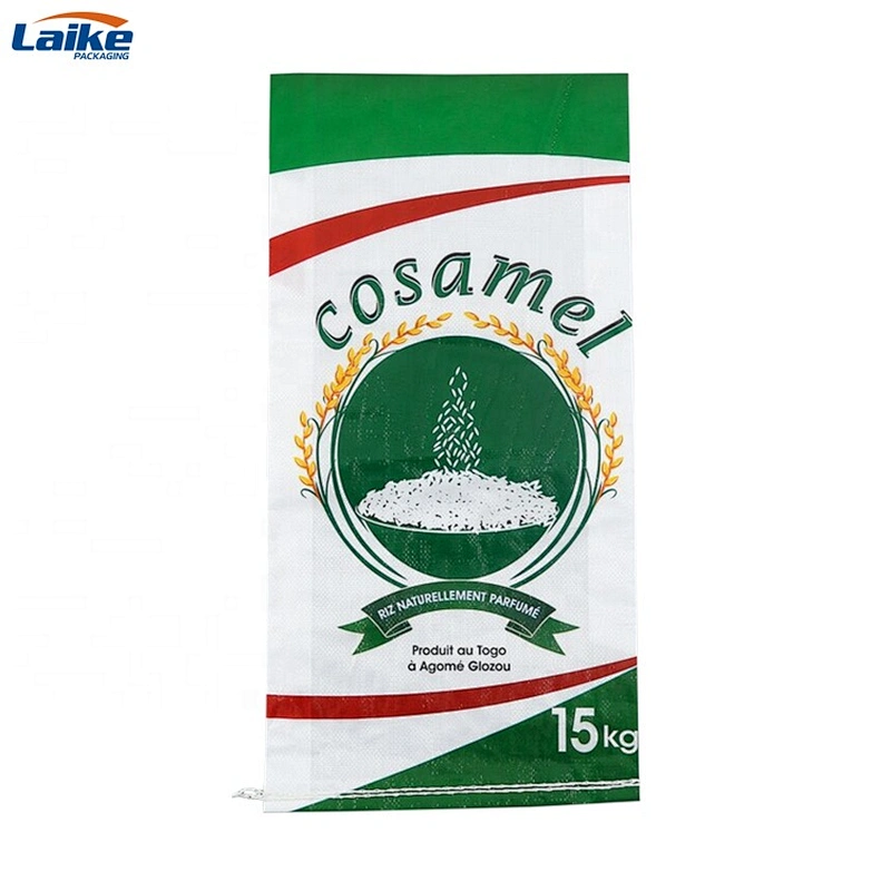 China Factory printing polyethylene rice plastic woven bag of 5kg