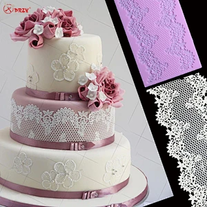 Fondant lace silicone mat mold Lace decorative Cake mould wedding fondant cake lace molds