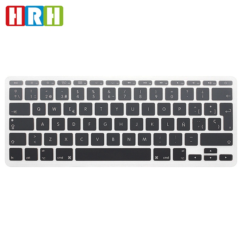 custom silicone keyboard protector laptop keyboard cover Spanish Rainbow Laptop Keyboard Skin For Mac Book Air 11