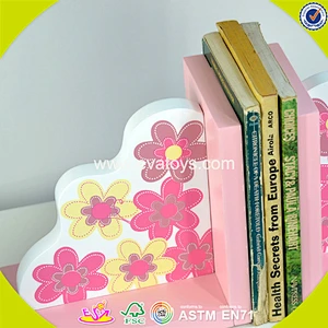 wholesale beautiful wooden bookend for girls popular wooden bookend for girls W08D054