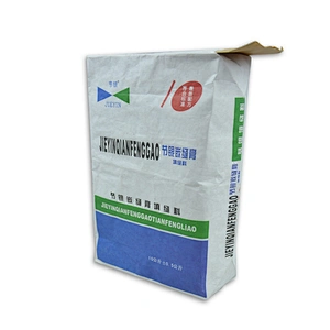 Industrial use kraft paper valve bag for cement, putty powder 10kg white paper cement bag
