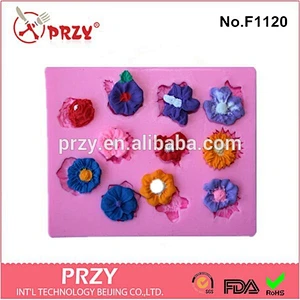 F1120 PRZY wholesale resin flower silicone molds for concrete