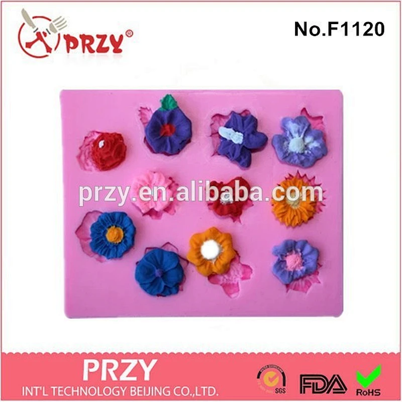 F1120 PRZY wholesale resin flower silicone molds for concrete