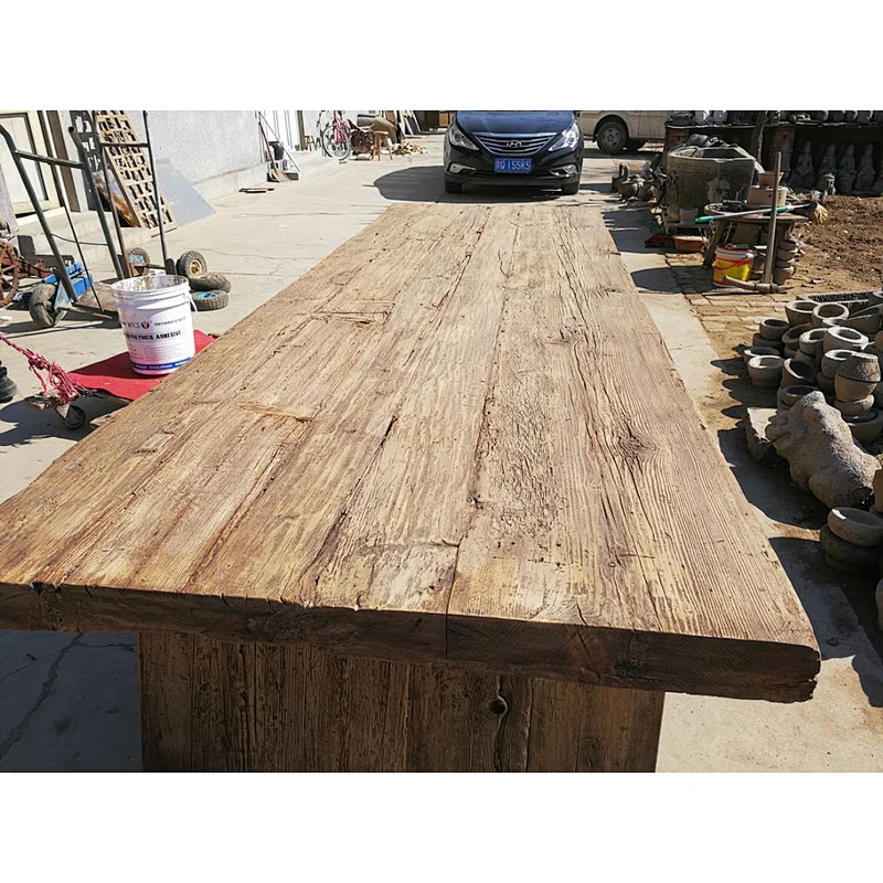 Furniture rustic Large Dinning Table With solid wood wholesale vintage furnture