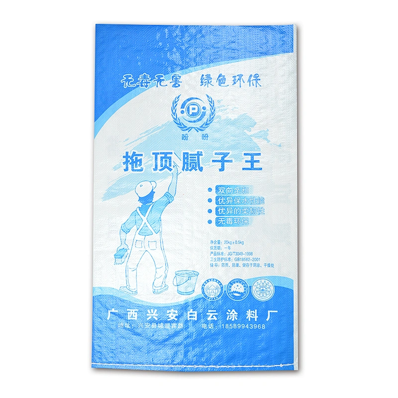 Construction use 20kg valve pp cement woven bags
