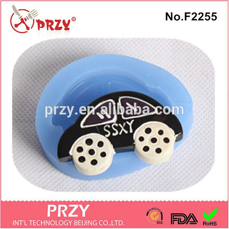 2015 hotsale cake decorating gum paste car shape silicone mold